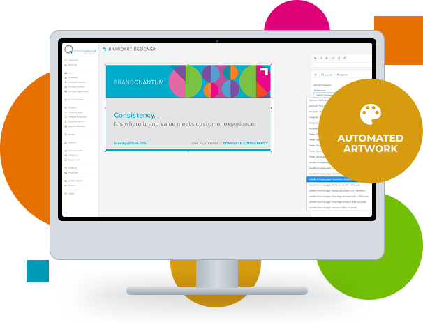 BrandMail toolbar in Outlook applying a branded email signature and brand colour palette
